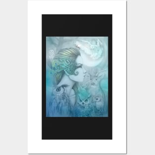 Spirit of Artemis (2) Goddess Fantasy Art Owls Posters and Art